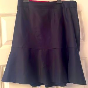 Banana Republic size 8 mini skirt, navy blue with little raffle at base